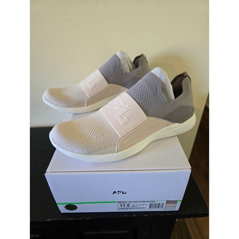 APL TechLoom Bliss Men's 11.5 Tundra Beach Ivory Slip On Sneakers NIB New
